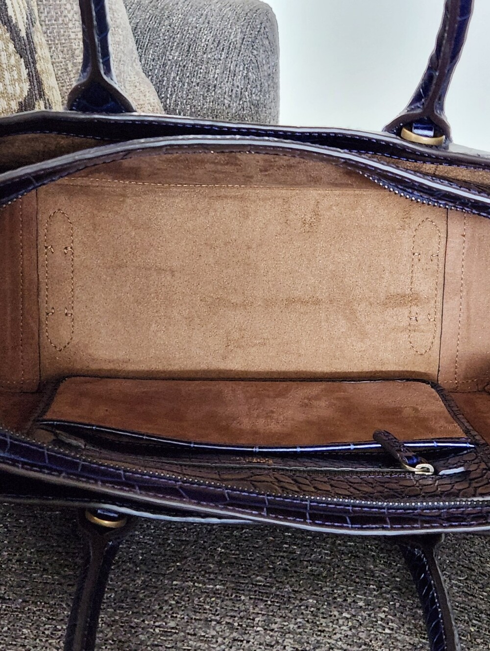 💙VERY HTF Polo Ralph Lauren💙 - Royal Blue Large Sloane Satchel Bag - Picture 14 of 16
